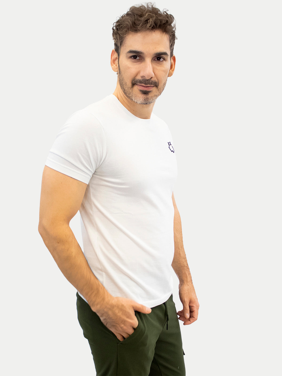 Playera de algodón para hombre - Smile XX Blanco - Diamond Finish