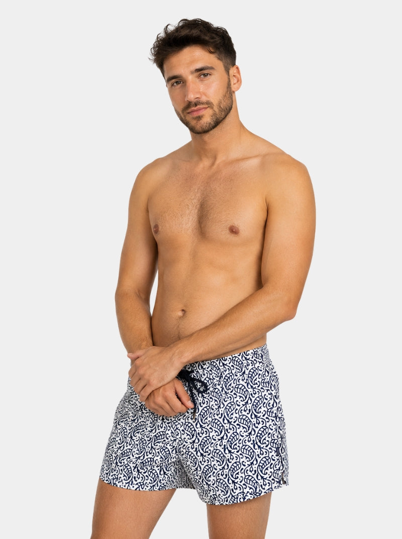 Traje de Baño Hombre - Premium Amiba Blanco - Fácil Secado