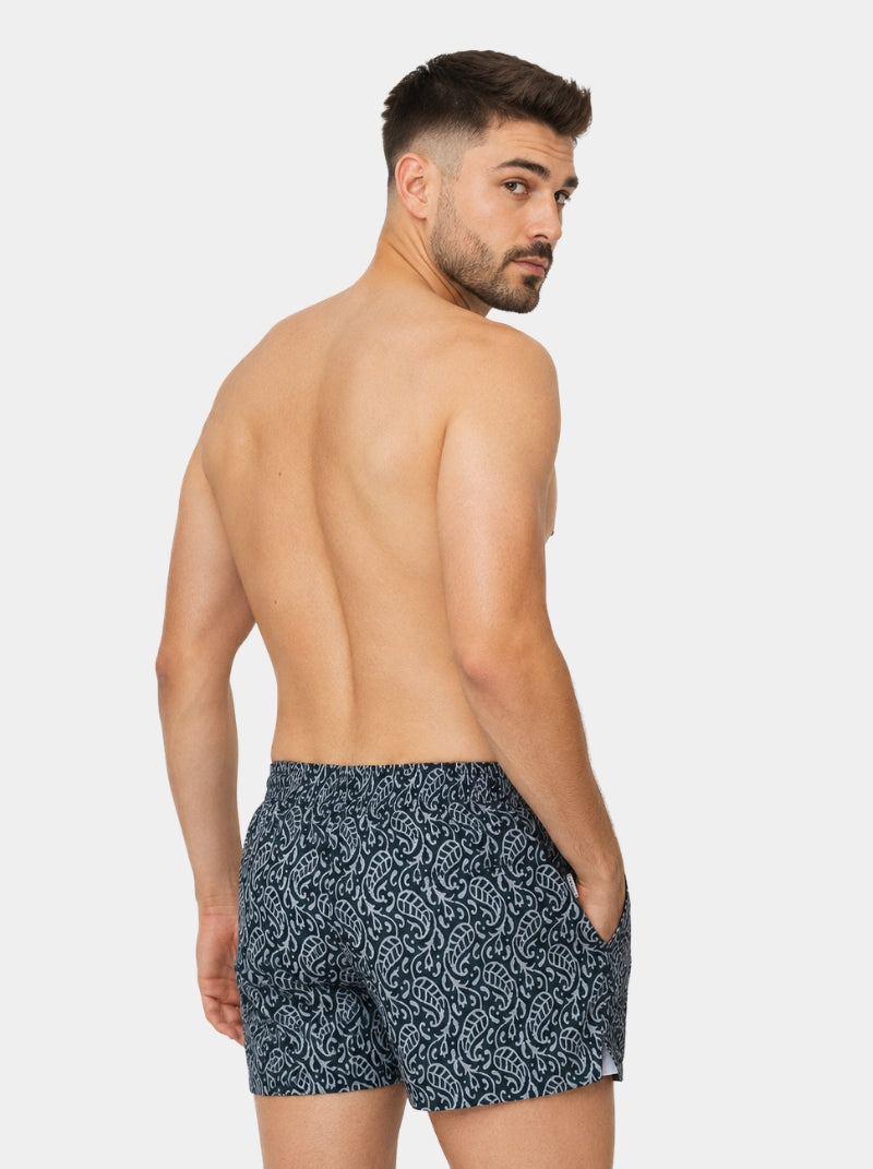 Traje de Baño Hombre - Premium Amiba Negro - Fácil Secado