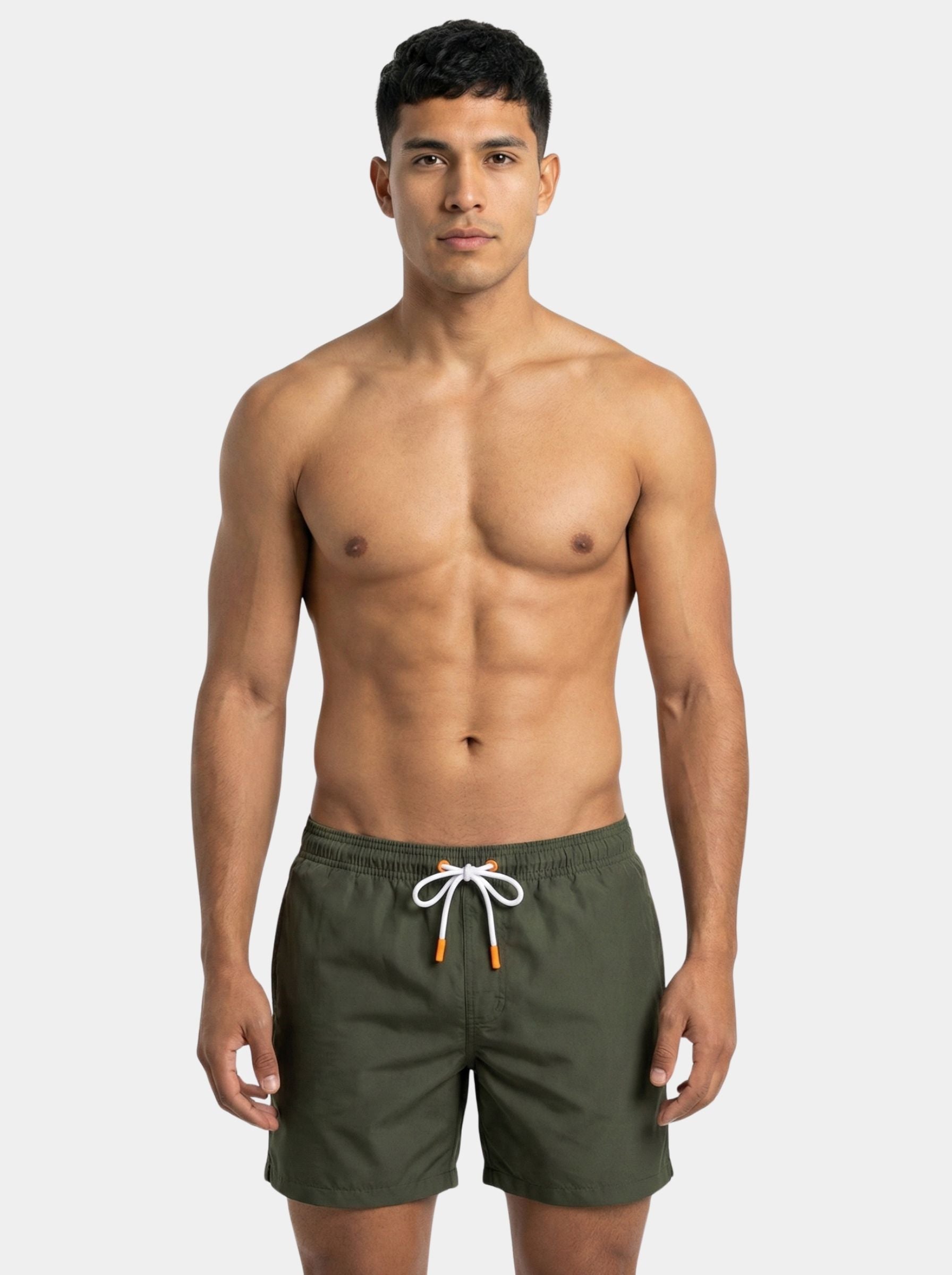 Traje de Baño Para Hombre Secado Rápido Bolsillos - Basic Olivo - Basic Collection