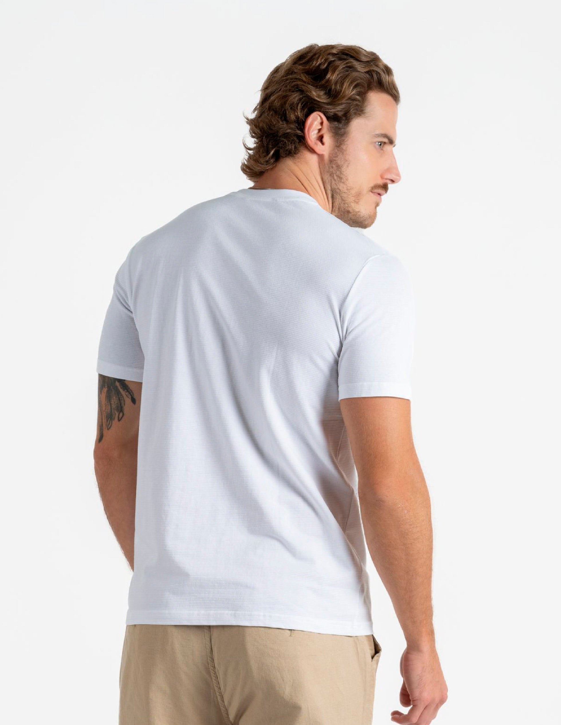Playera para Hombre - Playera Cuello Redondo Blanco