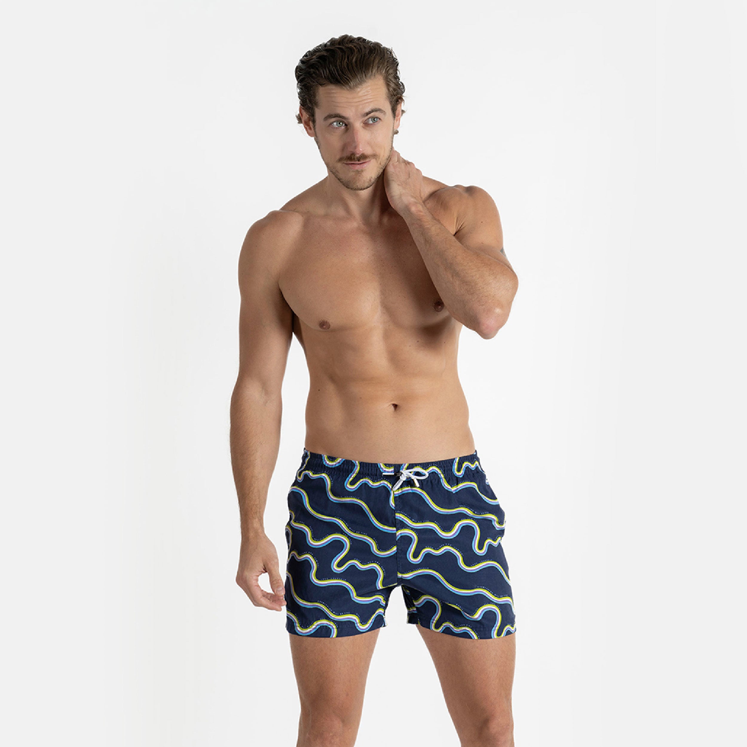 Traje de Baño Hombre - Bañador Waves Blue - Essential Collection S – XXL