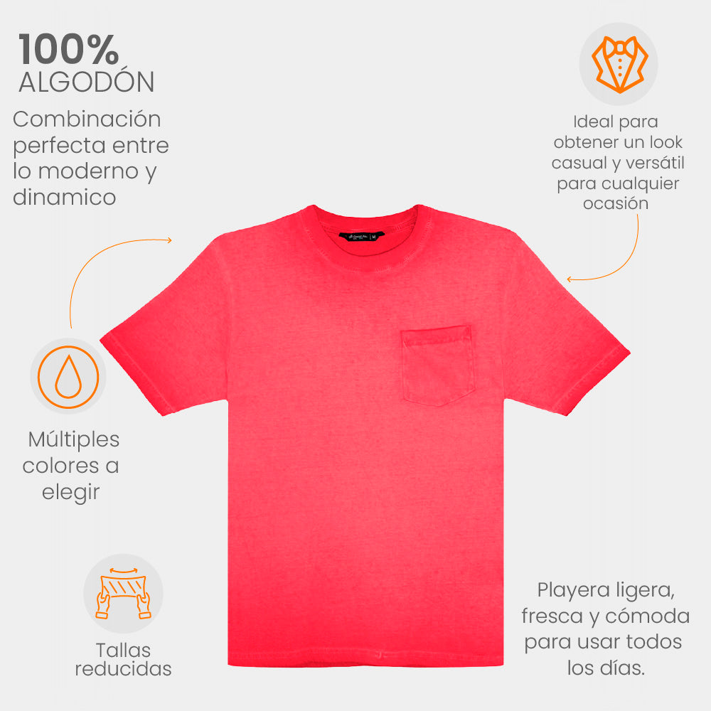 Camisas para Hombre - Playera Dye Rojo