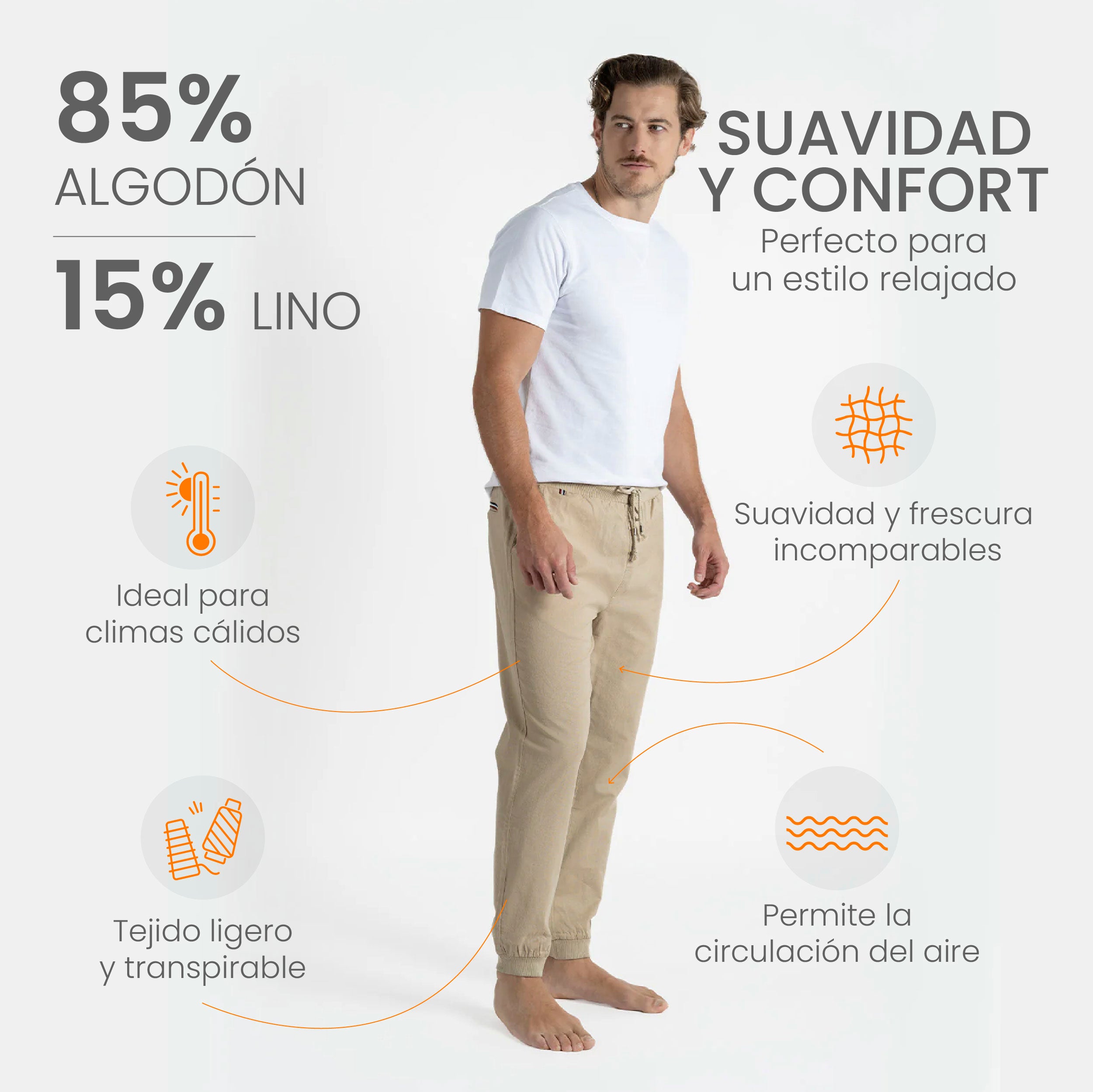 Jogger para hombre adulto - Jogger de Lino Kaky - Pura Vida