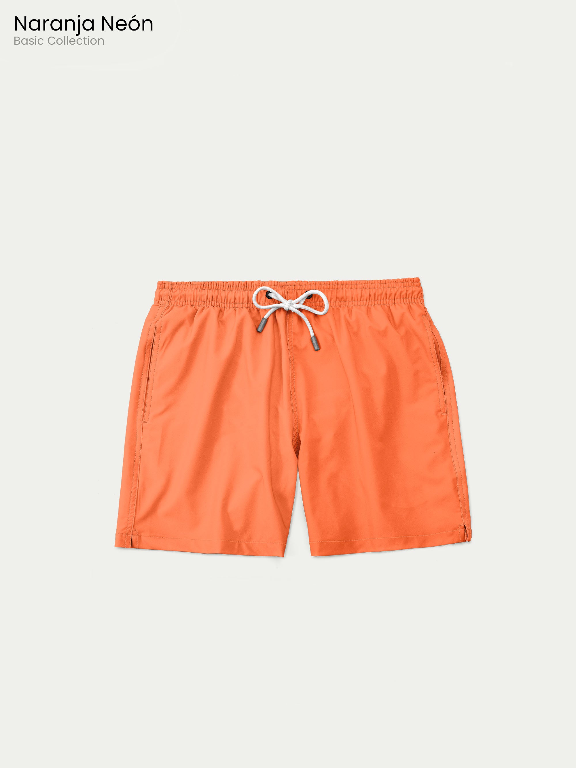 Traje de Baño Niño - Basic Naranja Neon - Secado Rápido