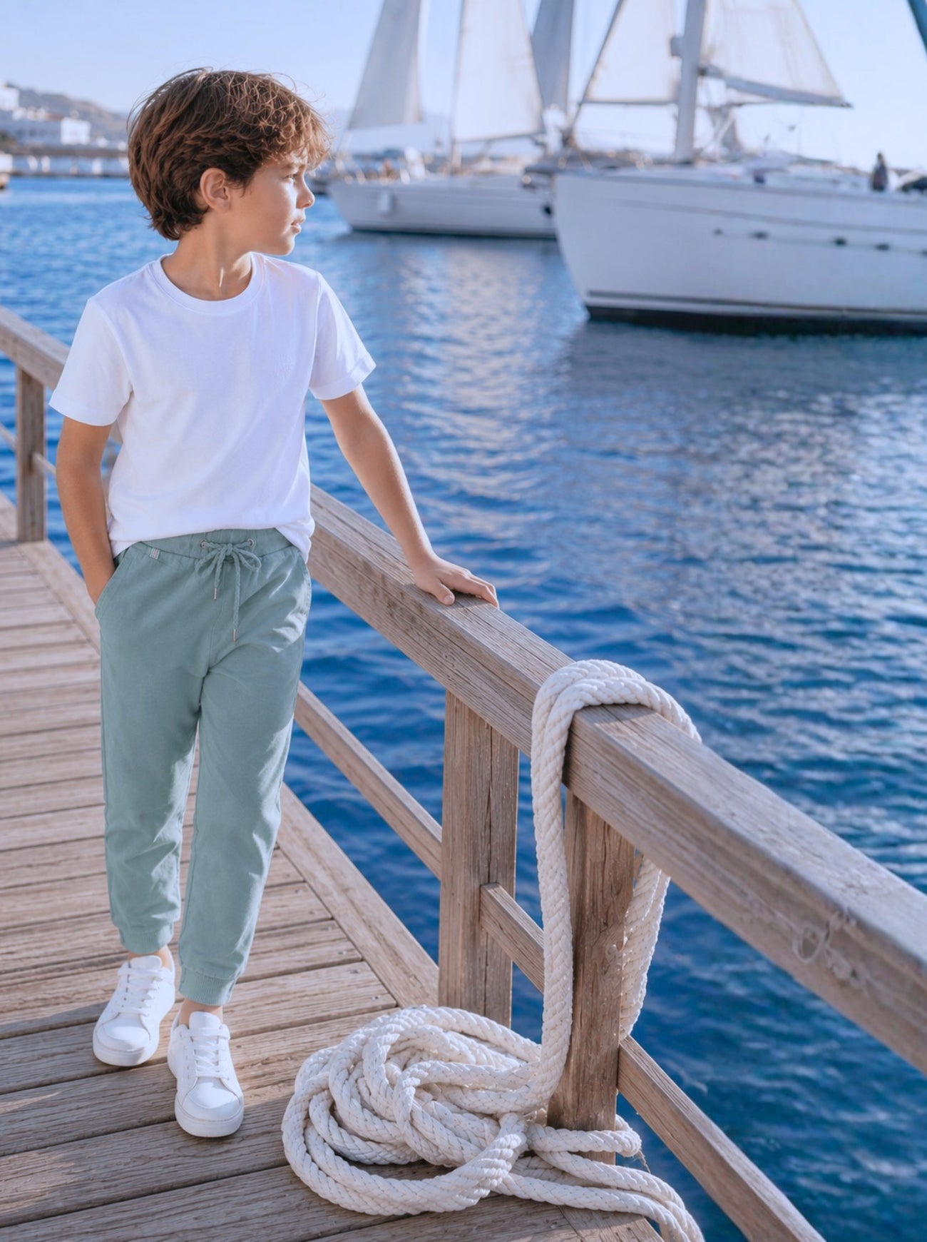 Pantalón niño - Jogger Milán Verde - Wild Coast