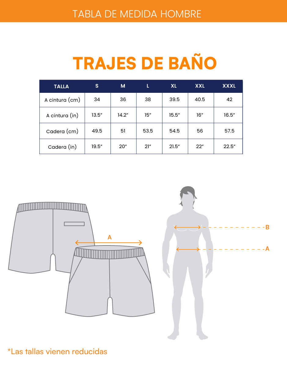 Traje de Baño para Hombre Secado Rápido - Premium Blossom Blue - Premium Collection