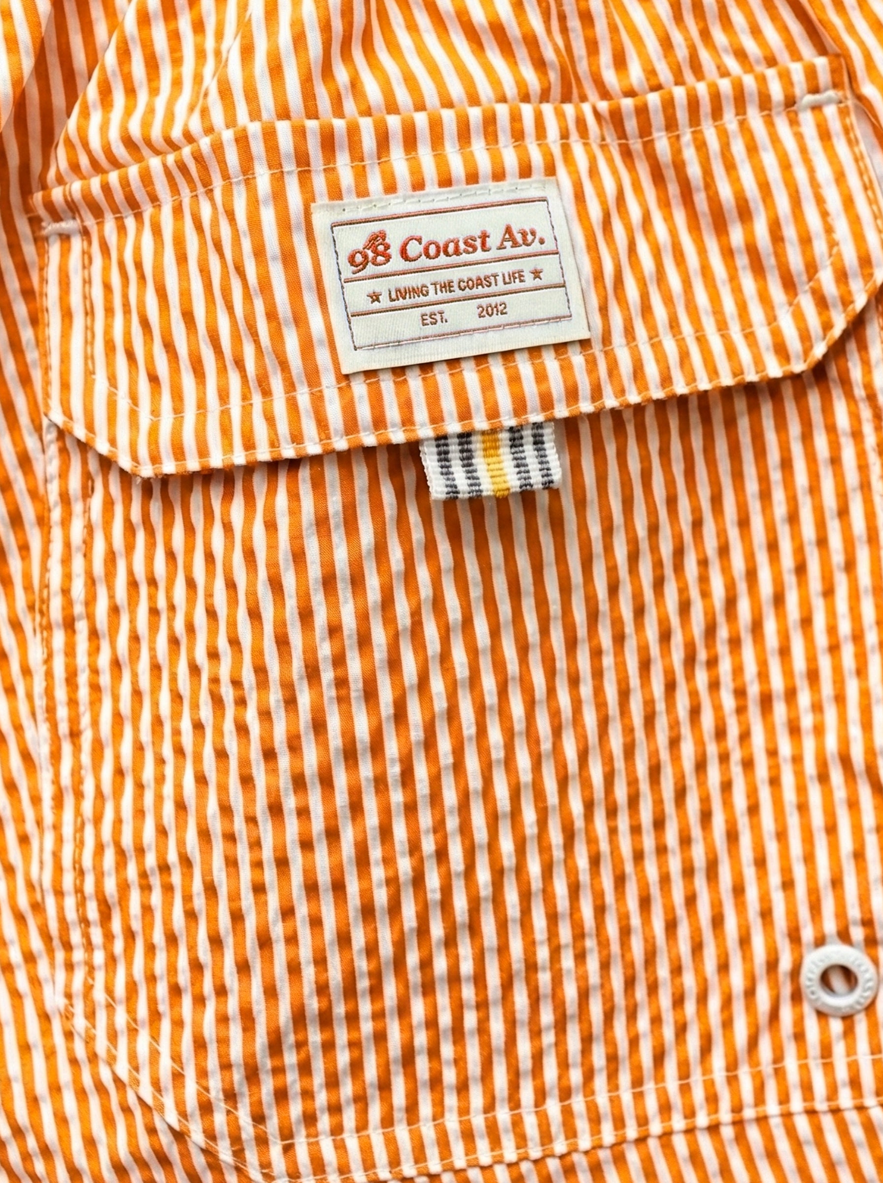 Traje de baño Waterline para niño naranja, bolsa trasera con cierre