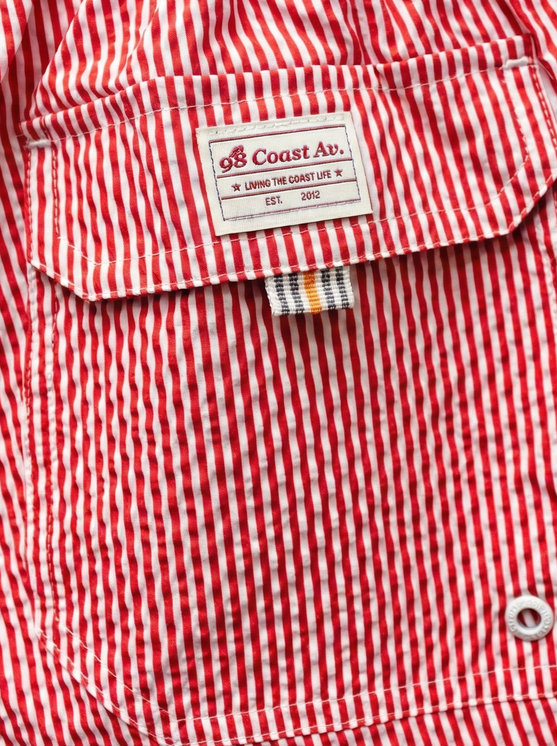 Traje de baño Waterline para niño rosa-neon, bolsa trasera con cierre