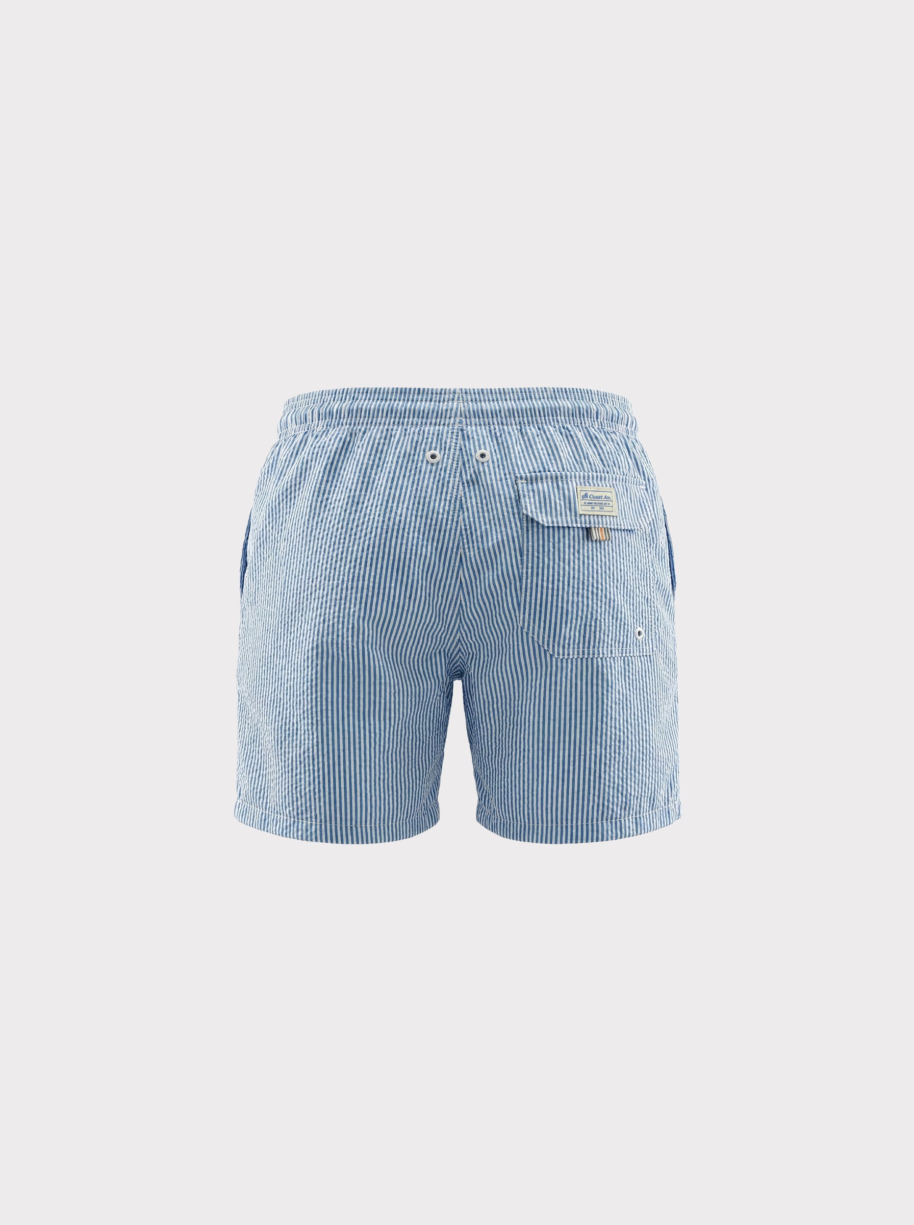 Traje de baño Waterline para niño azul, bolsa trasera con cierre