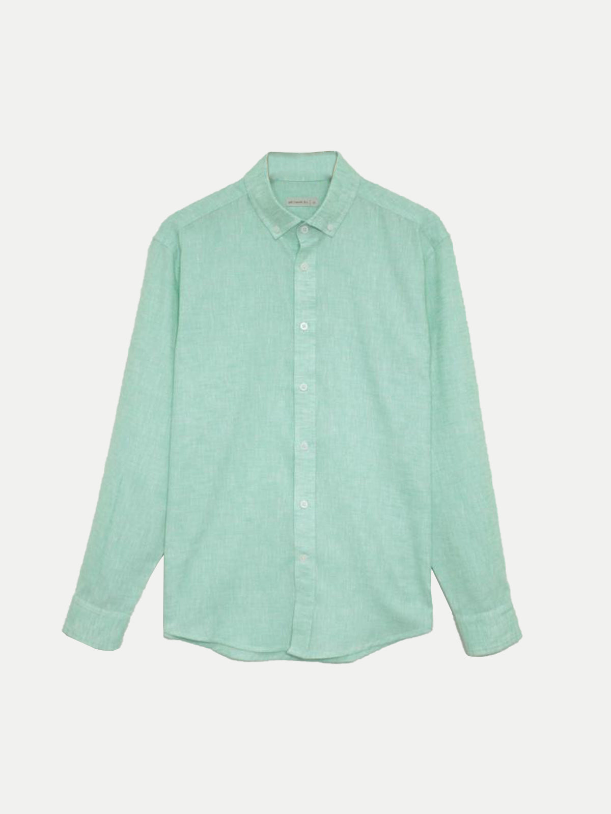 Camisa de Lino Look para Hombre - Mint Manga Larga