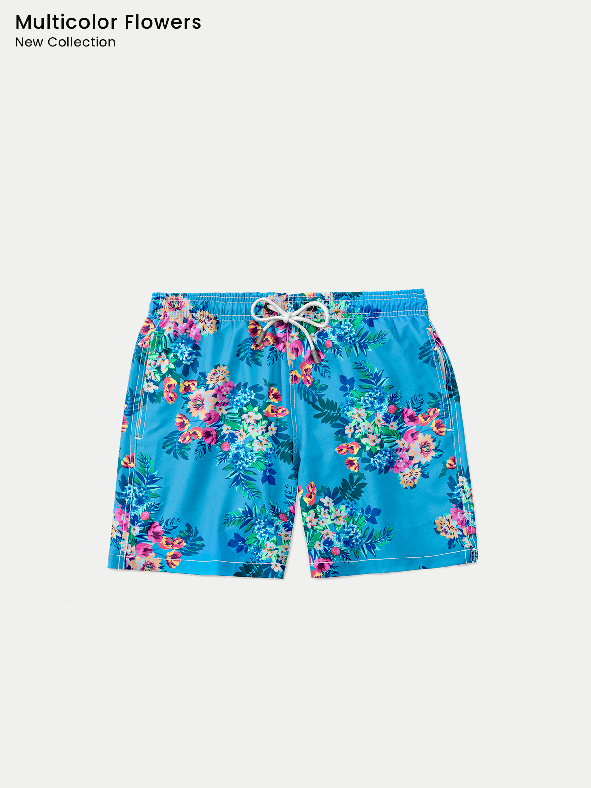 Traje de Baño para Niño Secado Rápido - Bañador Multicolor Flowers - New Collection de 1 a 12 años