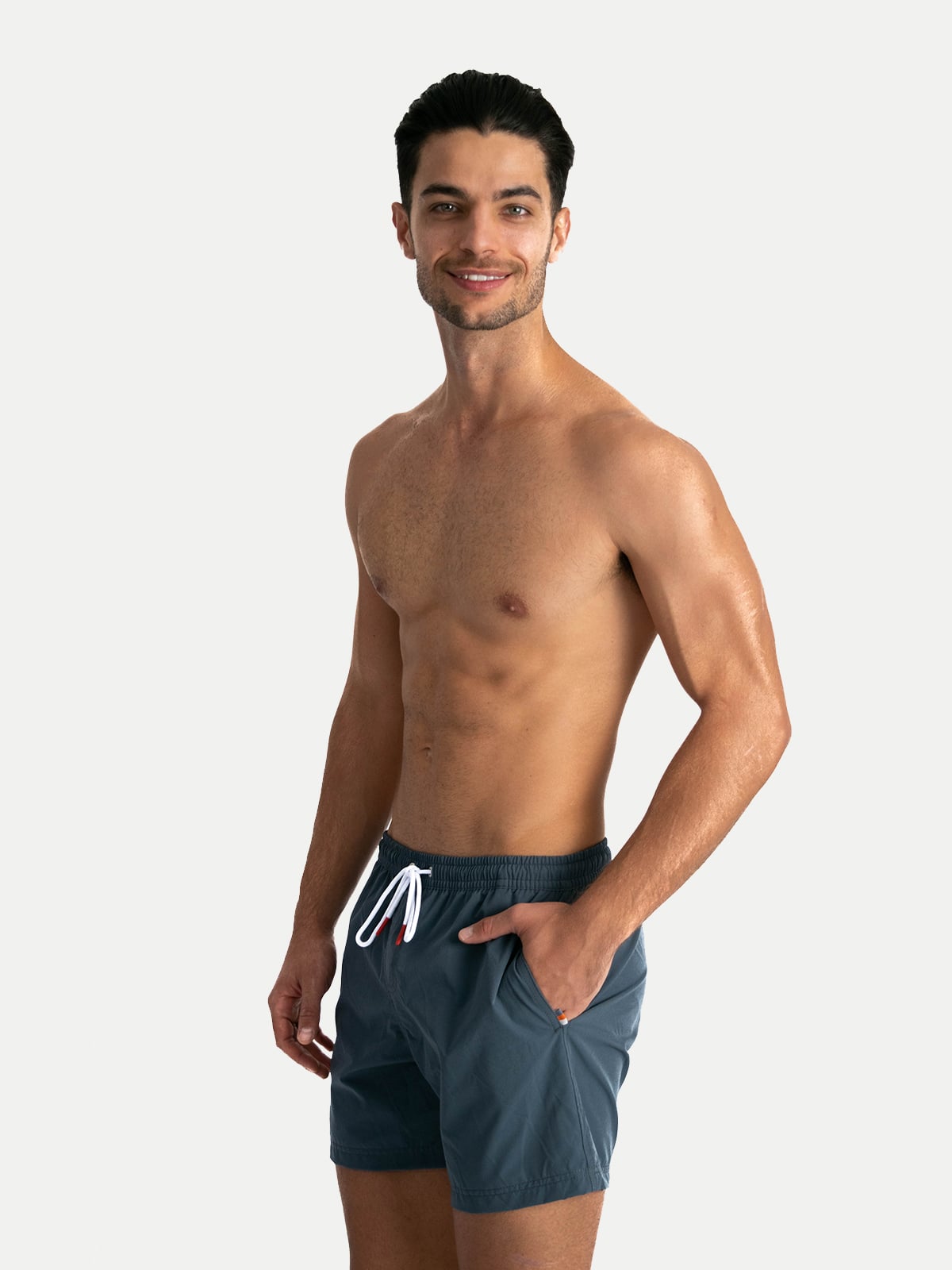 Traje de Baño Para Hombre Secado Rápido Bolsillos - Basic Gris - Basic Collection XS – XXXL