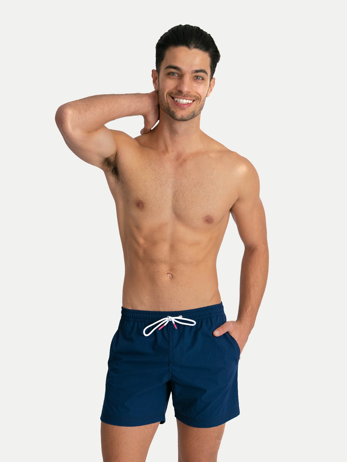 Traje de Baño Para Hombre Secado Rápido Bolsillos - Basic Marino - Basic Collection XS – XXXL