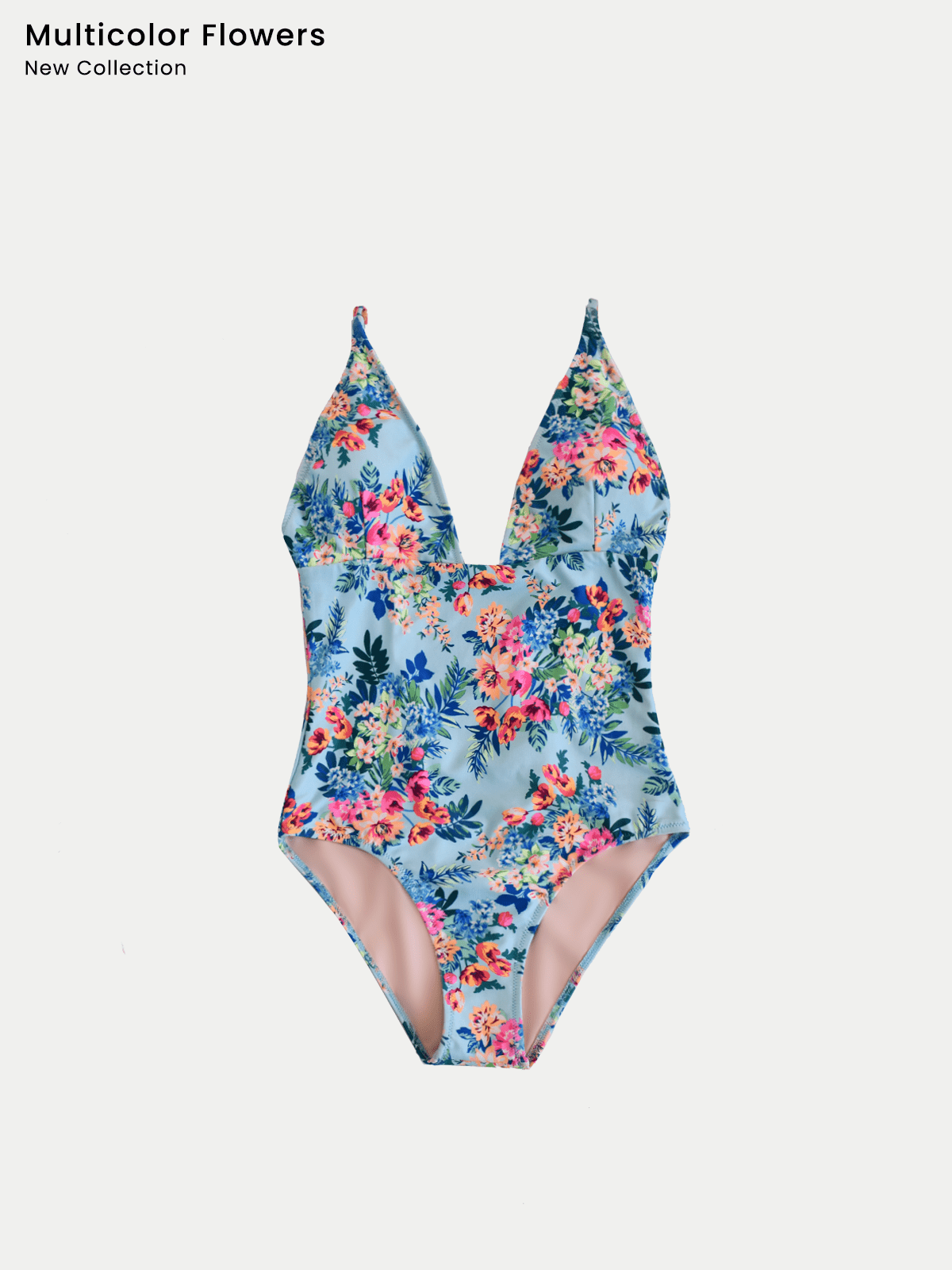 Traje de Baño Mujer - Multicolor Flowers - Secado Rápido