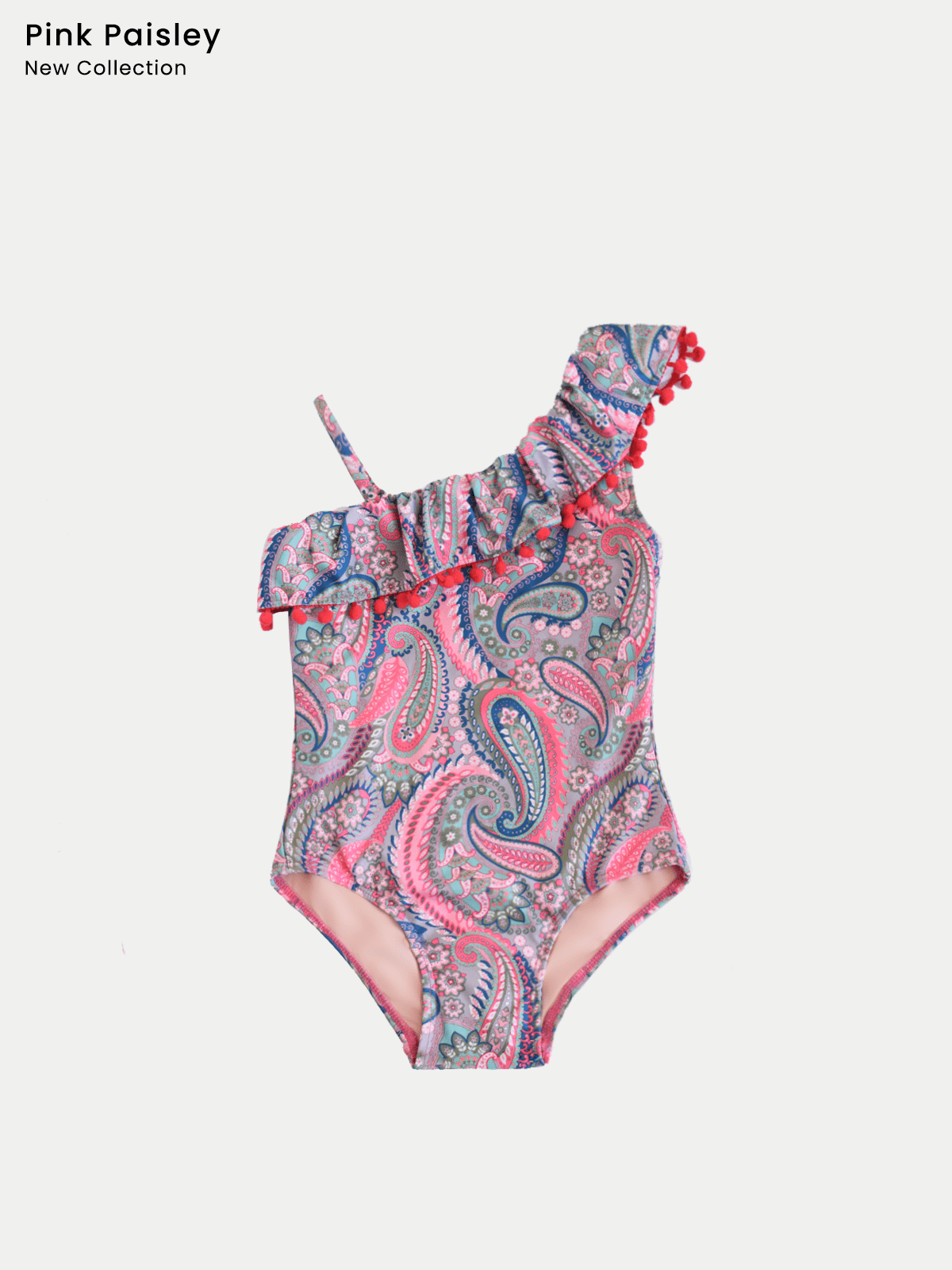 Traje de Baño Niña Entero Secado Rápido - Pink Paisley - New Collection 6 Meses a 14 Años - 98 Coast Av. México