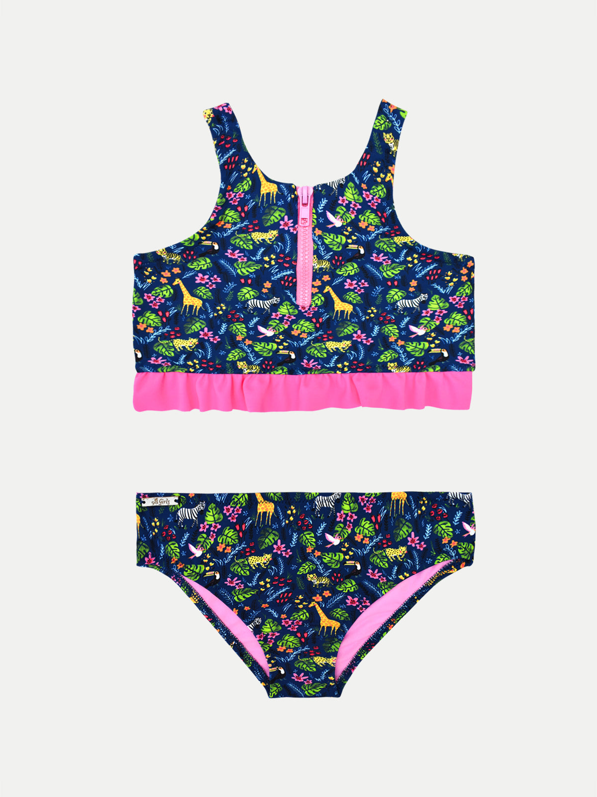 Traje de Baño Niña Bikini - Top and Bottom Zoo Bikini - 6 Meses a 14 Años