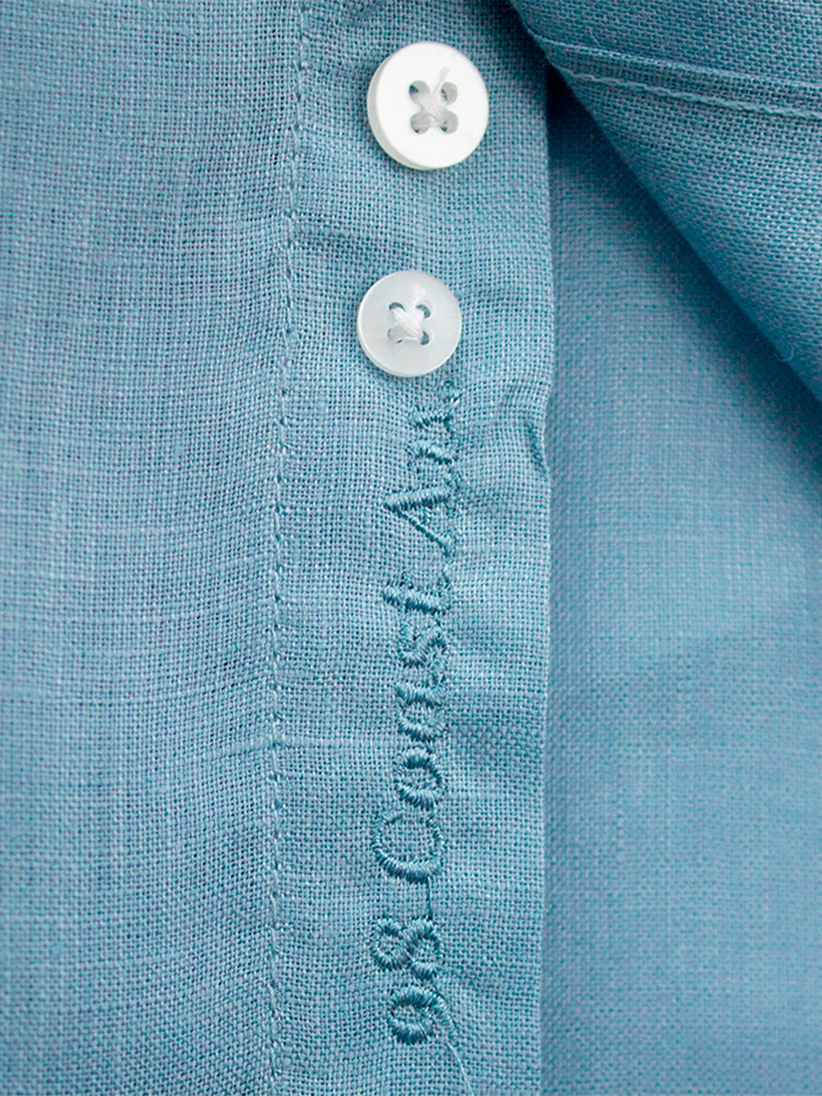 Camisa de Lino para Hombre - 100% Lino Premium Celeste - Manga Larga