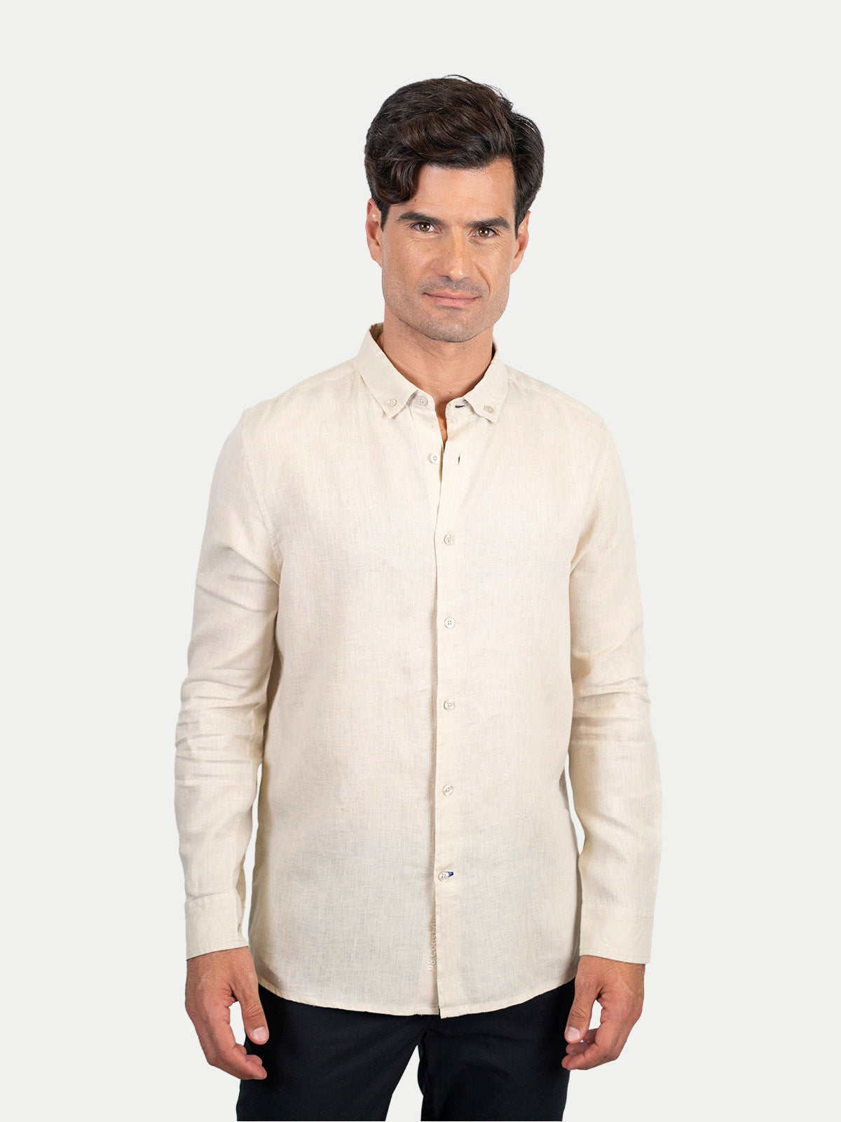 Camisa de lino - Camisa Soft Linen para hombre Color Arena
