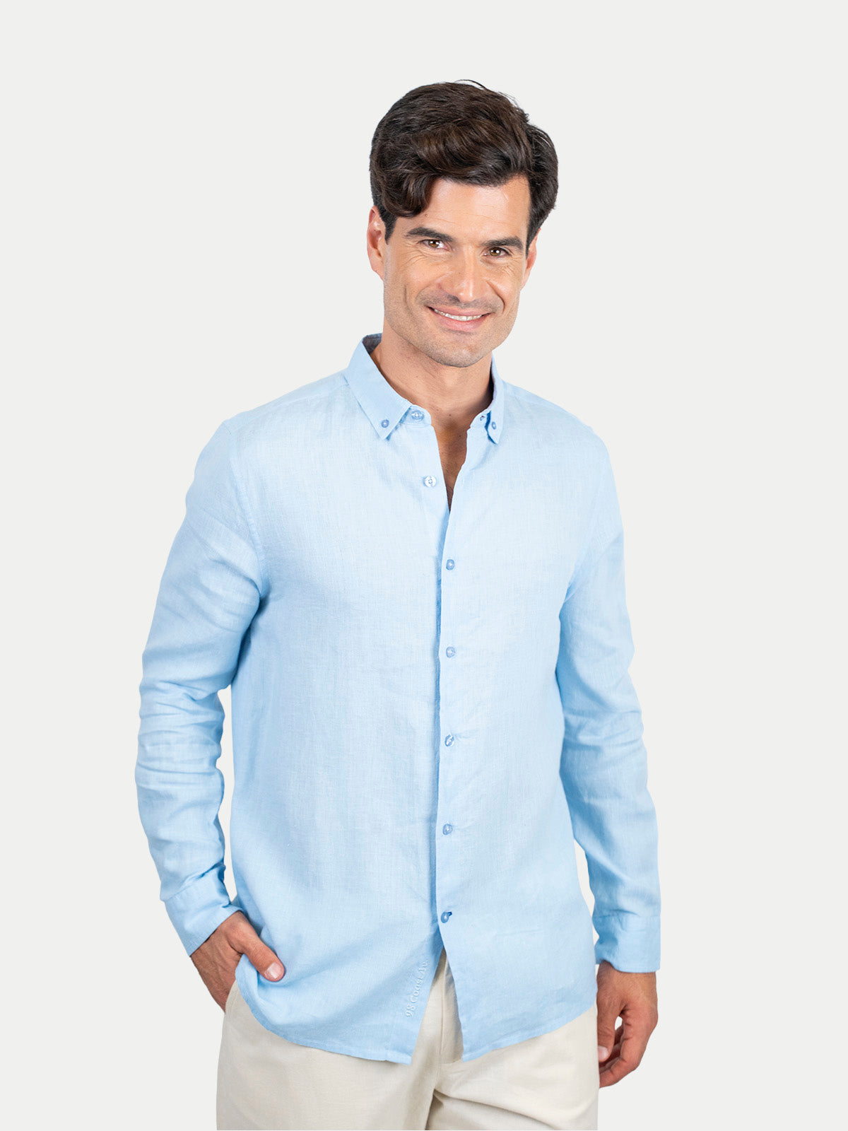 Camisa de lino - Camisa Soft Linen para hombre Color Azul