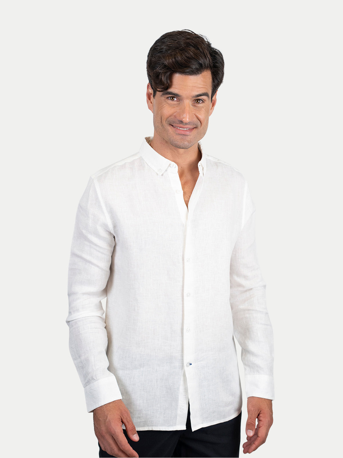 Camisa de lino - Camisa Soft Linen para hombre Color Blanco