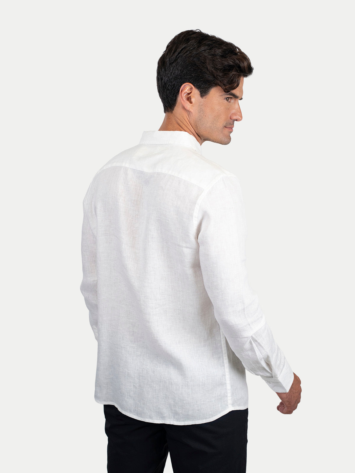 Camisa de lino - Camisa Soft Linen para hombre Color Blanco