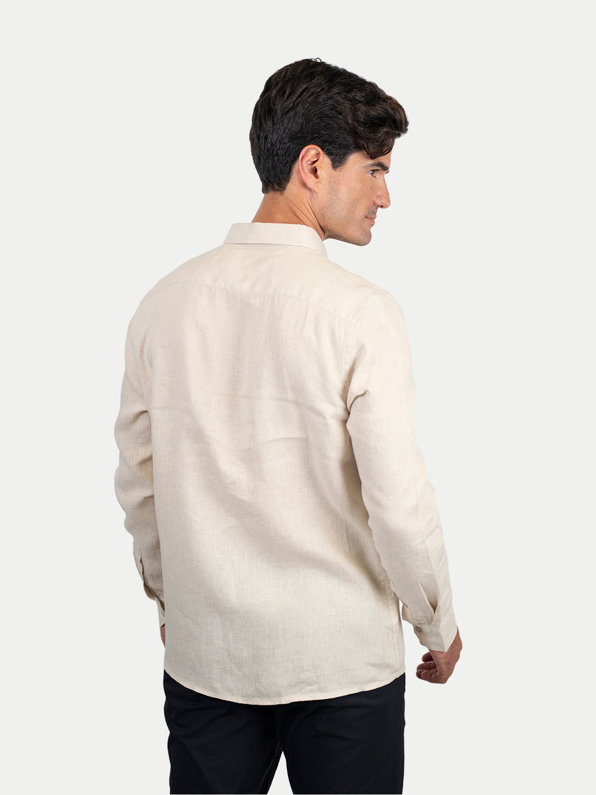Camisa de lino - Camisa Soft Linen para hombre Color Arena