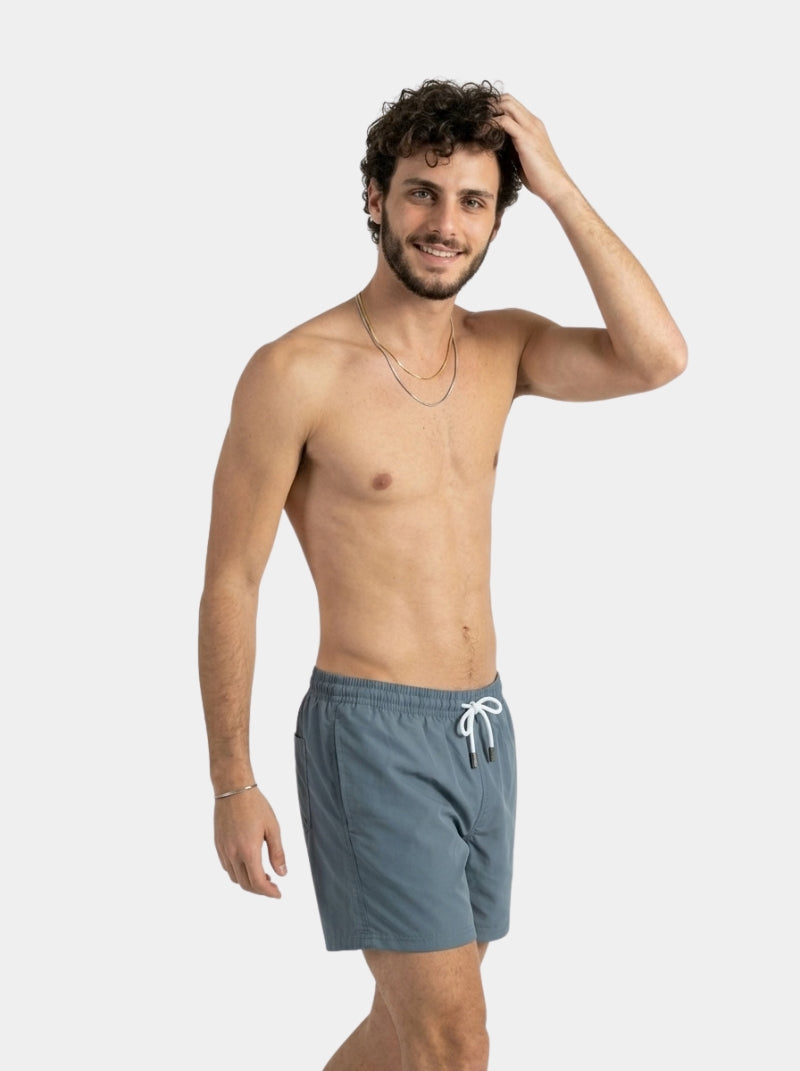 Traje de Baño Para Hombre Secado Rápido Bolsillos - Basic Gris - Basic Collection