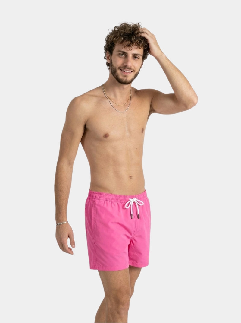 Traje de Baño Para Hombre - Basic Rosa Neon