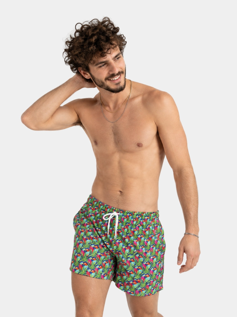 Traje de baño - Love Birds Rojo-Verde Caballero - Love Splash