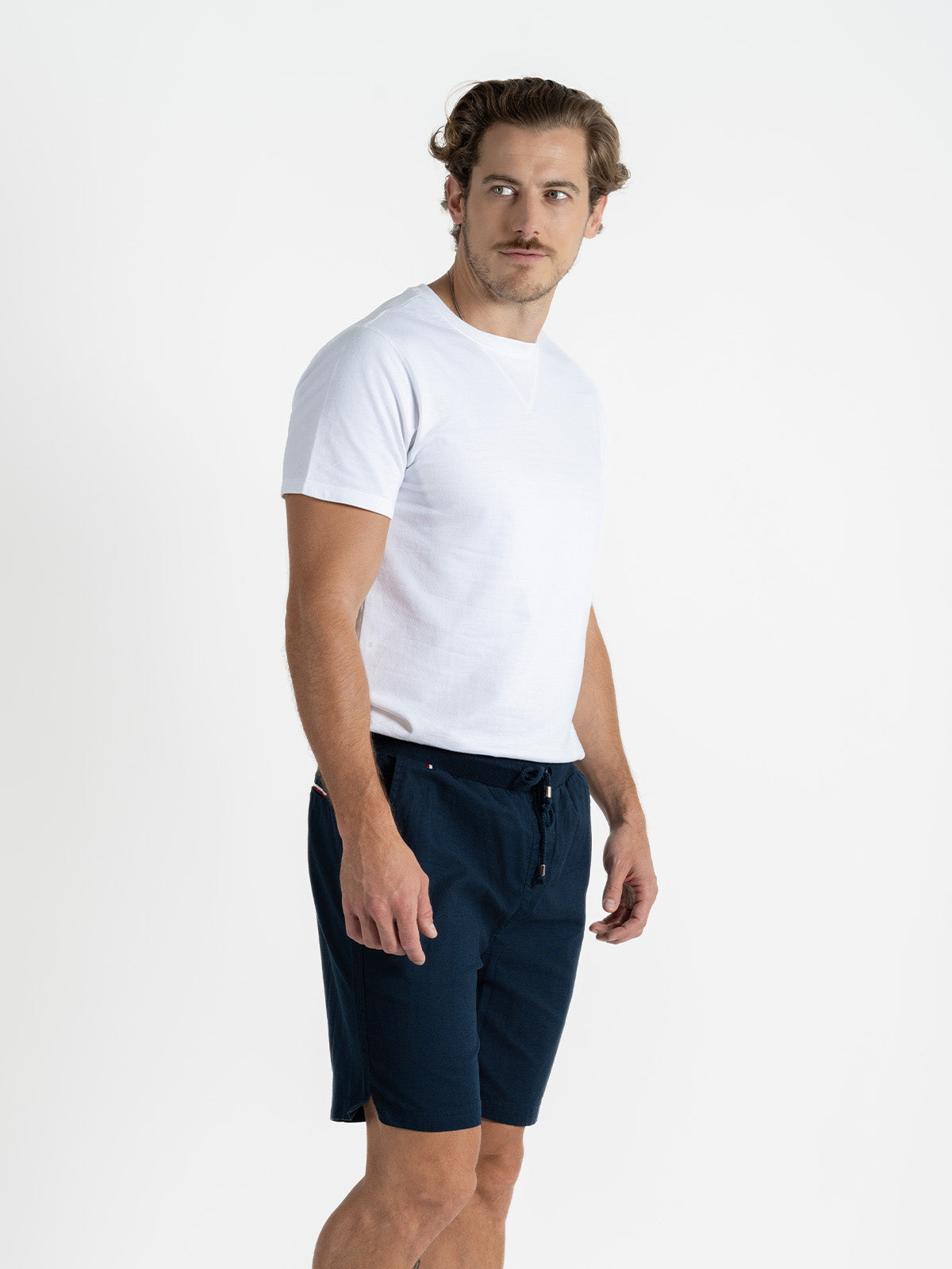 Bermuda para hombre adulto - Bermuda Cotton Flex Marino - Pura Vida