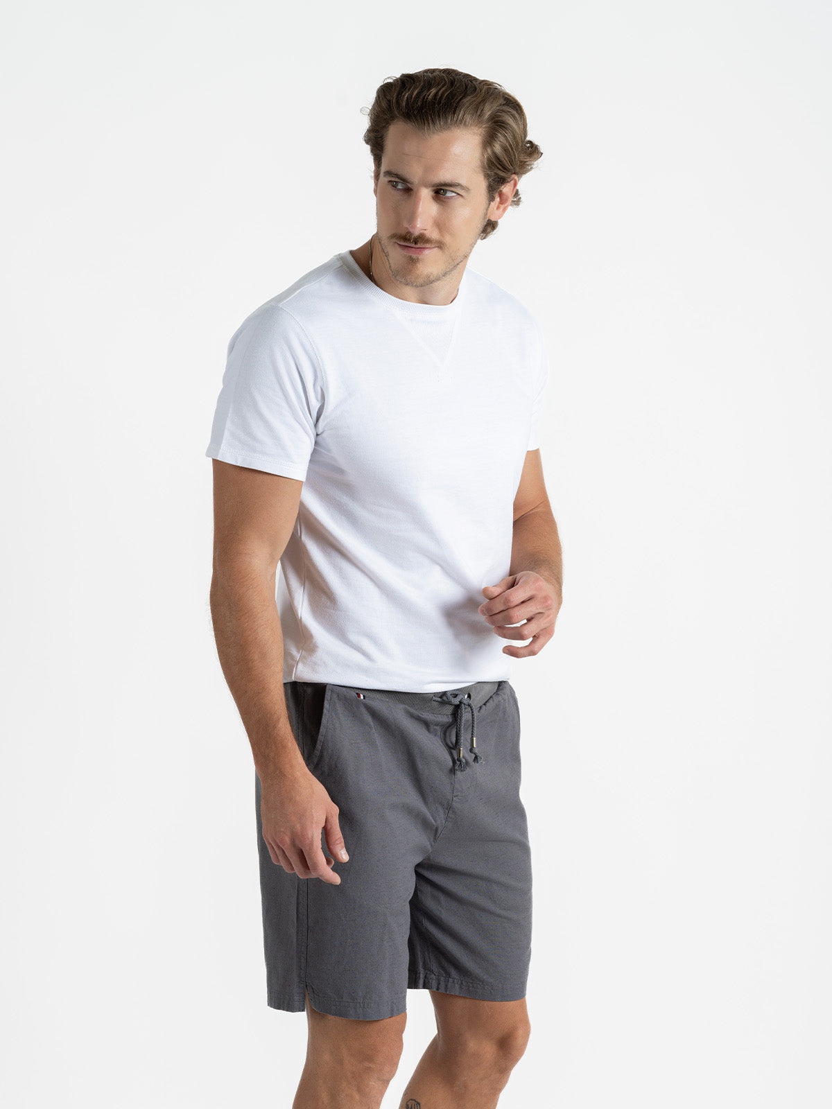 Bermuda para hombre adulto - Bermuda Cotton Flex Gris - Pura Vida