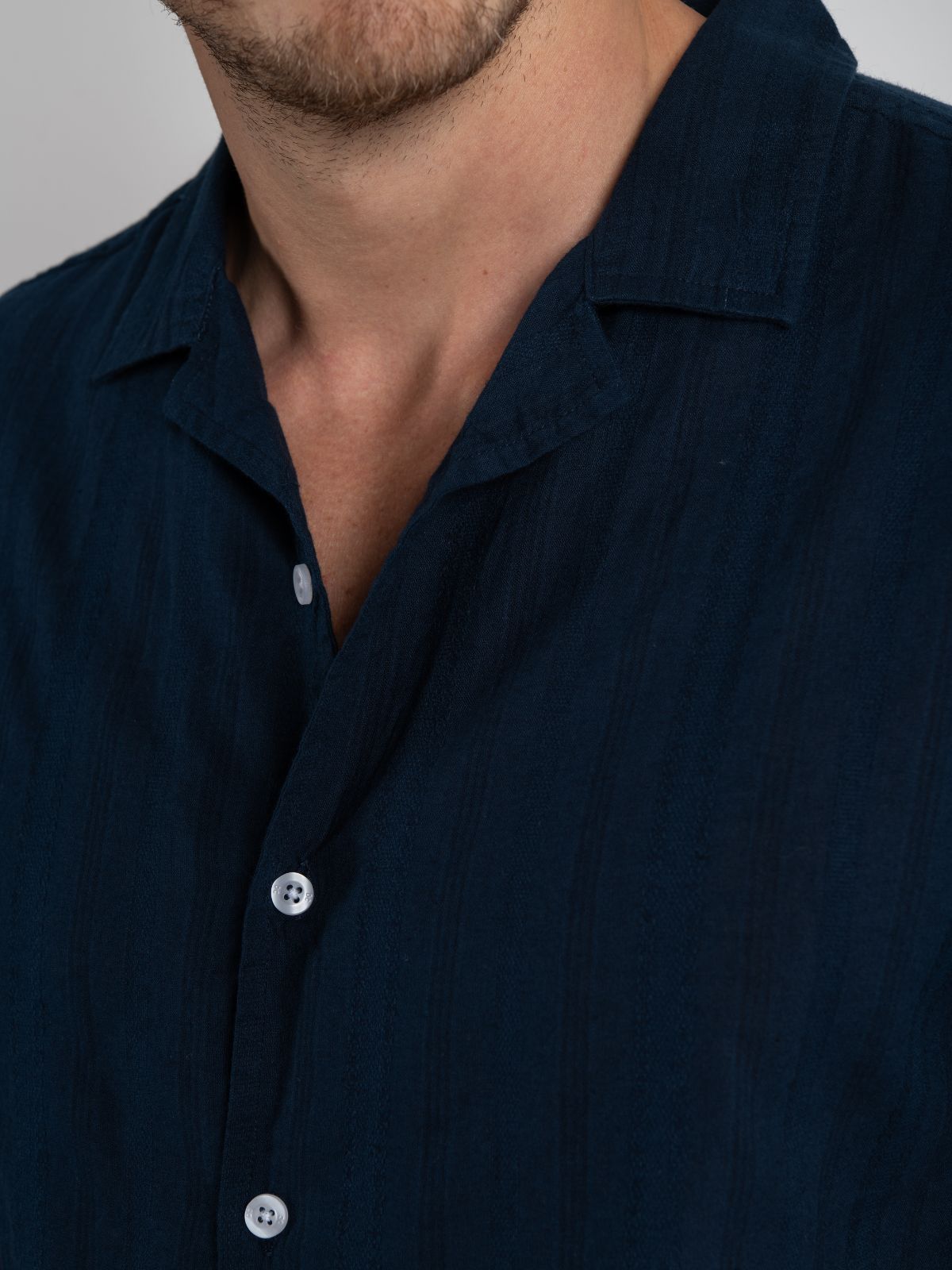 Camisa para hombre adulto Manga Corta - Dobby Marino - Pura Vida