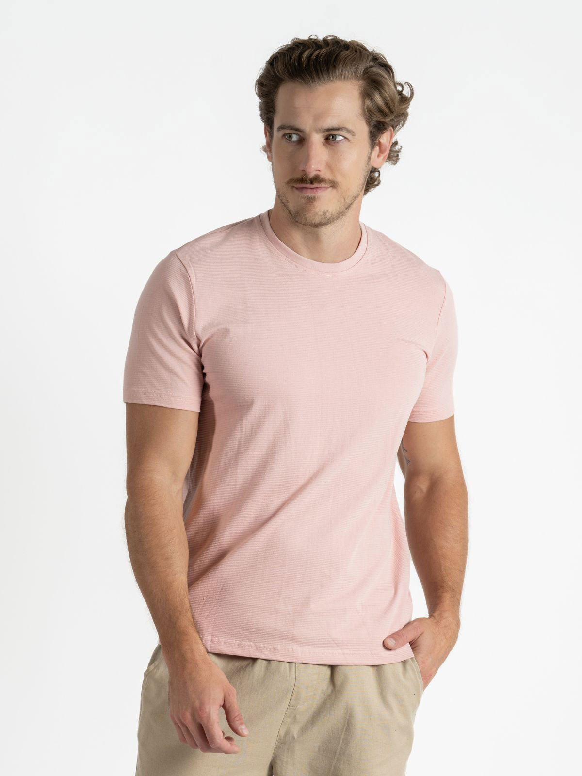 Playera para Hombre - Playera Cuello Redondo Rosa