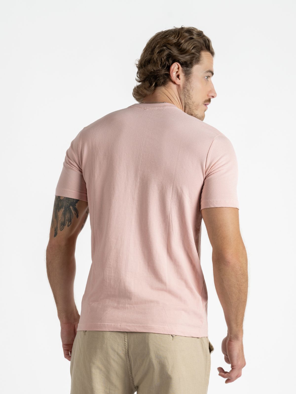 Playera para Hombre - Playera Cuello Redondo Rosa
