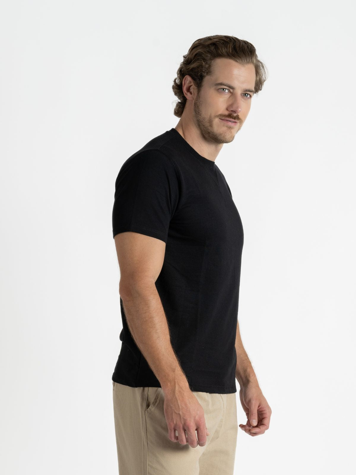 Playera para Hombre - Playera Cuello Redondo French Terry Negro