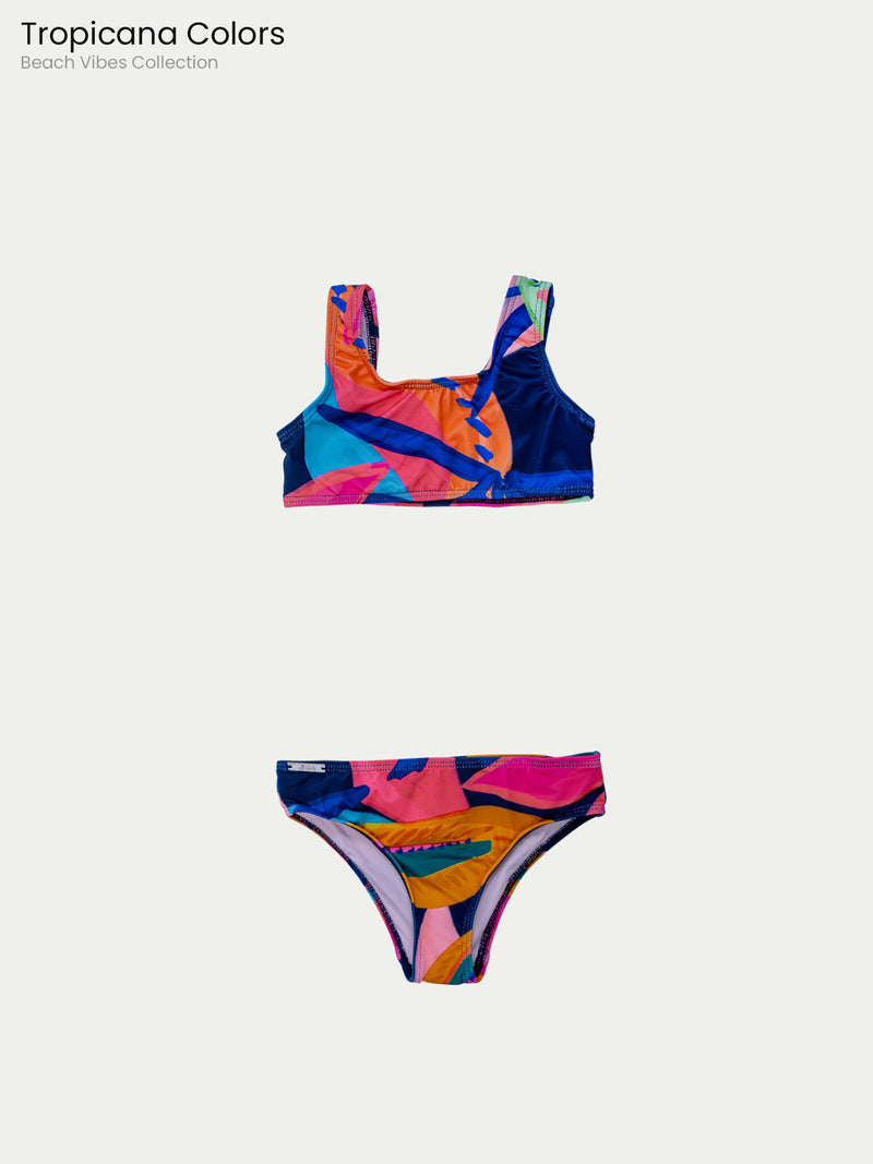 Traje de Baño Niña Bikini - Tropicana Color - 6 Meses a 14 Años