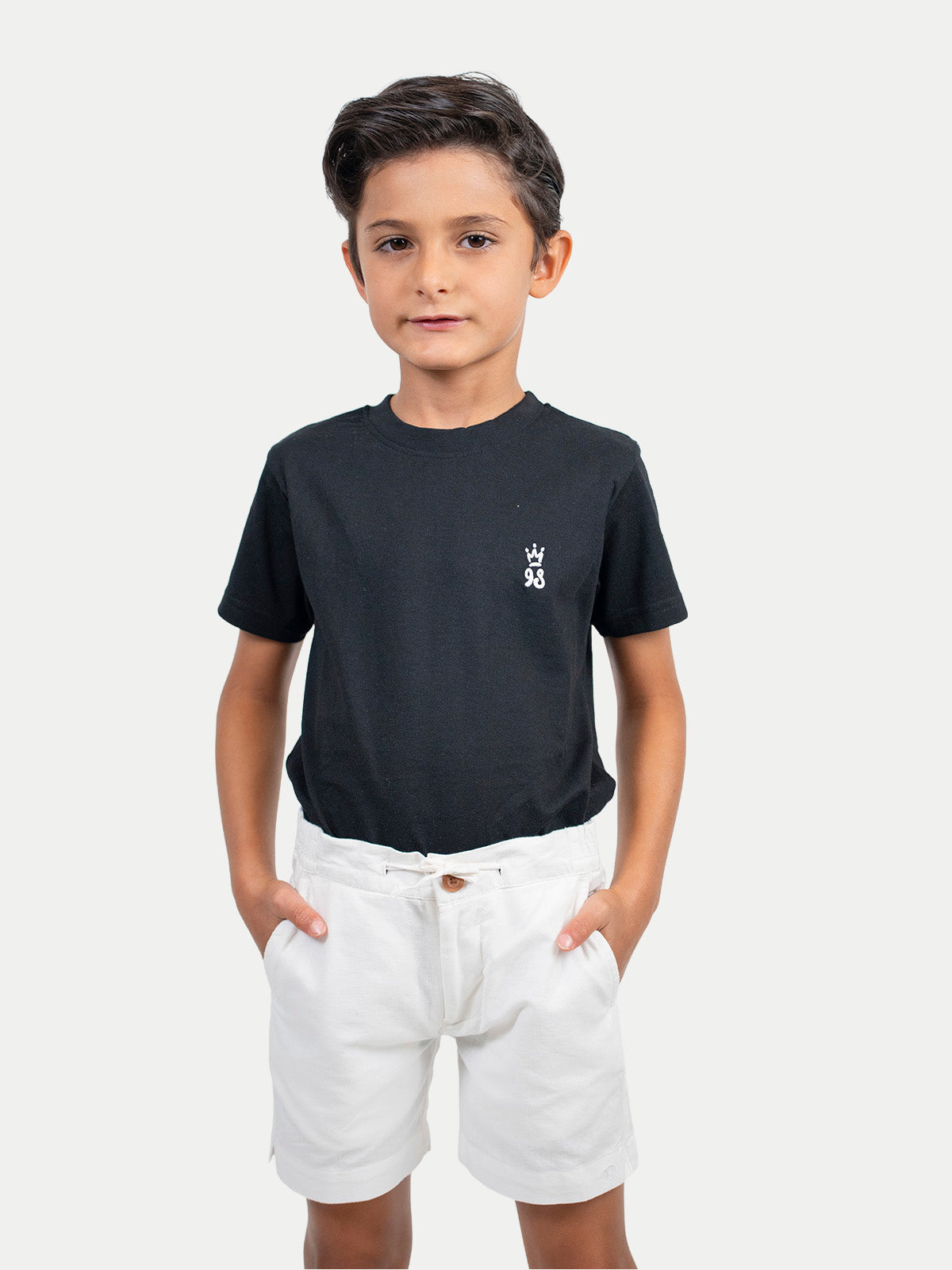 Bermuda Infantil - Bermuda de Lino Blanco