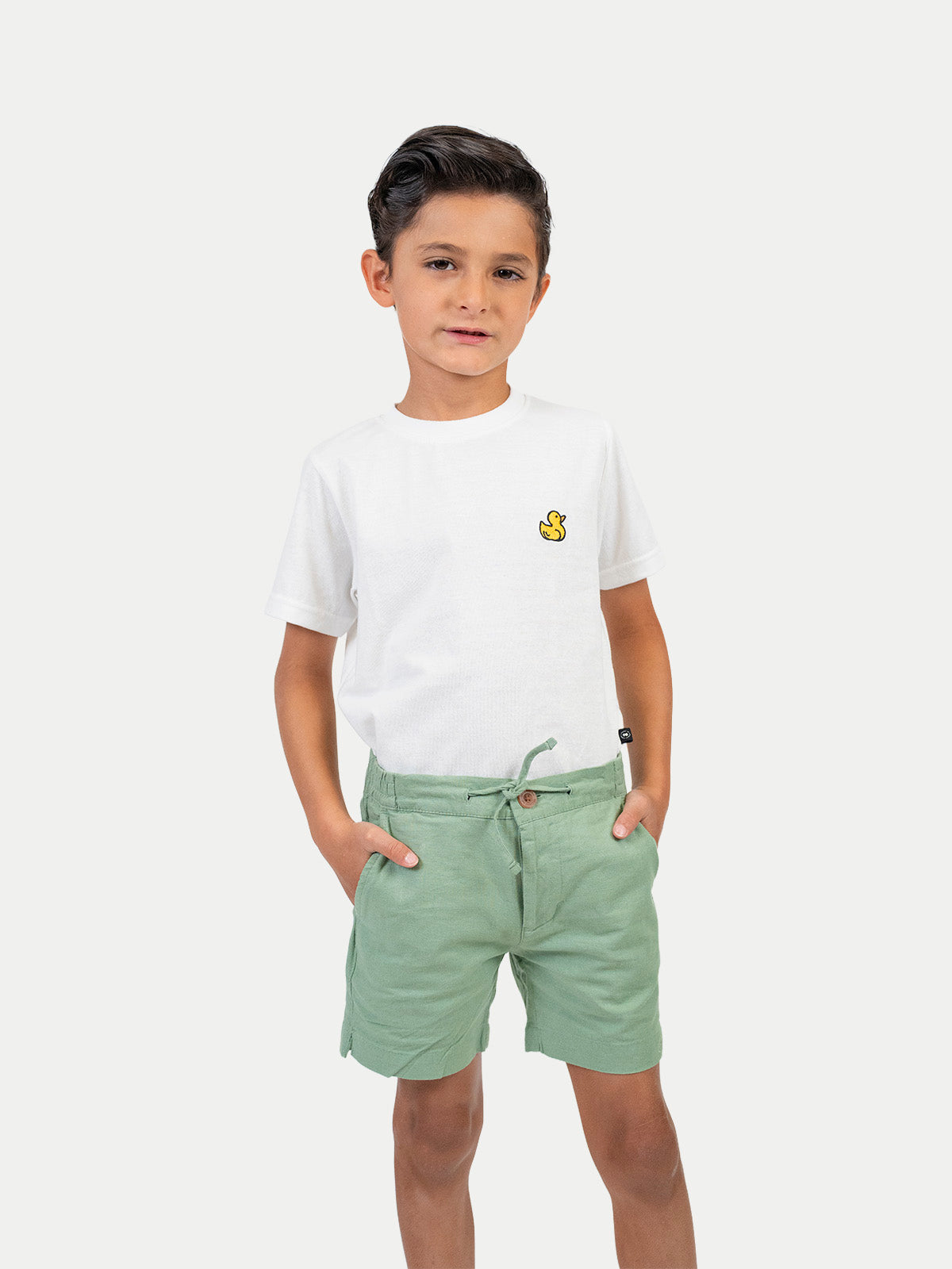 Bermuda Infantil - Bermuda de Lino Olivo