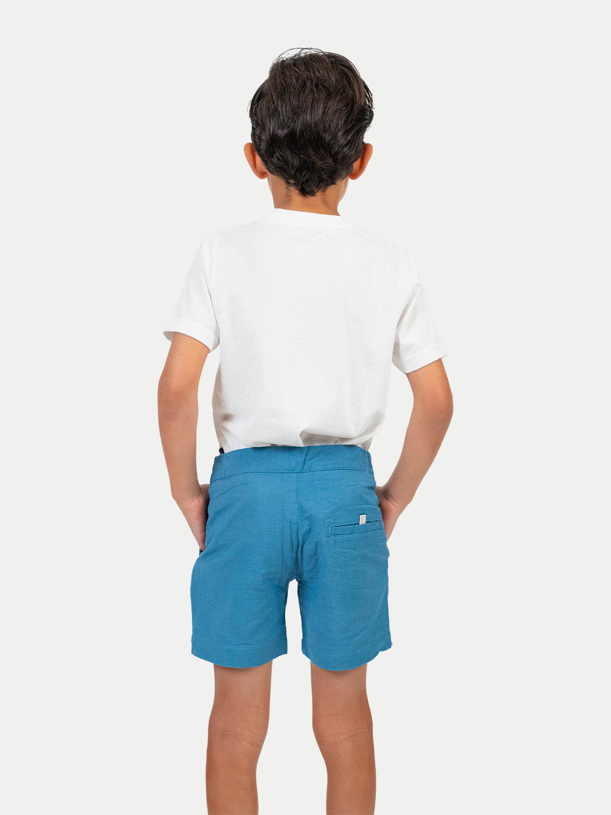 Bermuda Infantil - Bermuda de Lino Petróleo