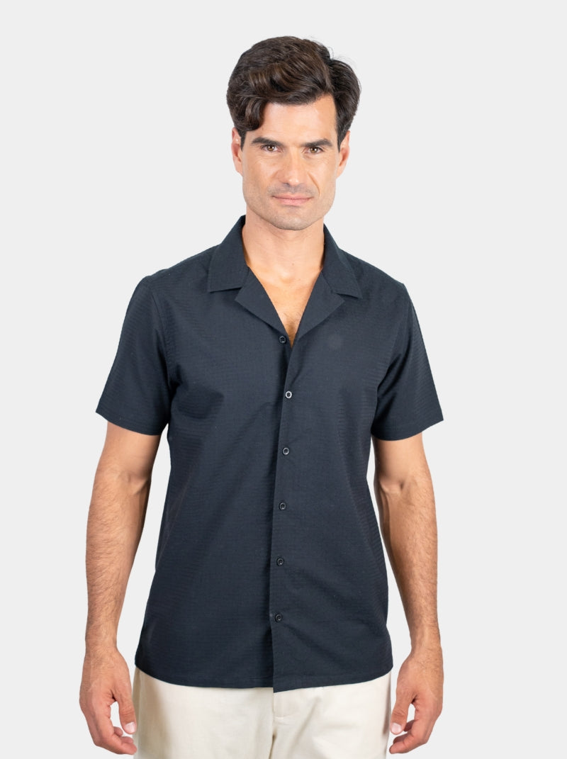 Camisa Hombre - Dominicana Shirt Negro - Punto - 98 Coast Av. México