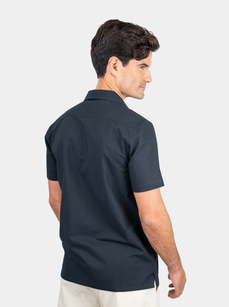 Camisa Hombre - Dominicana Shirt Negro - Punto - 98 Coast Av. México