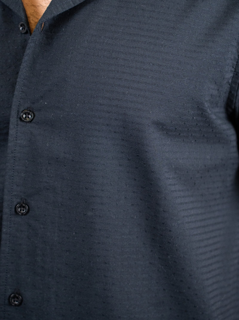 Camisa Hombre - Dominicana Shirt Negro - Punto - 98 Coast Av. México