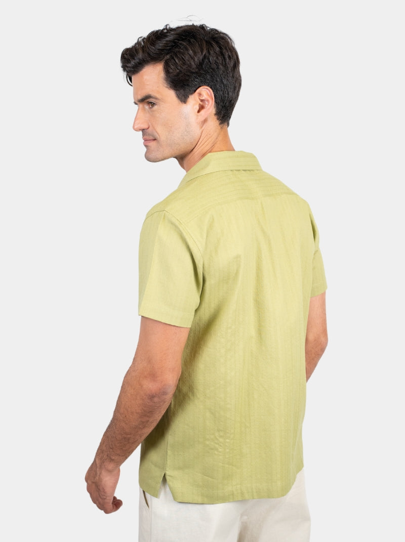 Camisa Hombre - Puerto Rico Shirt Verde - Rayada - 98 Coast Av. México