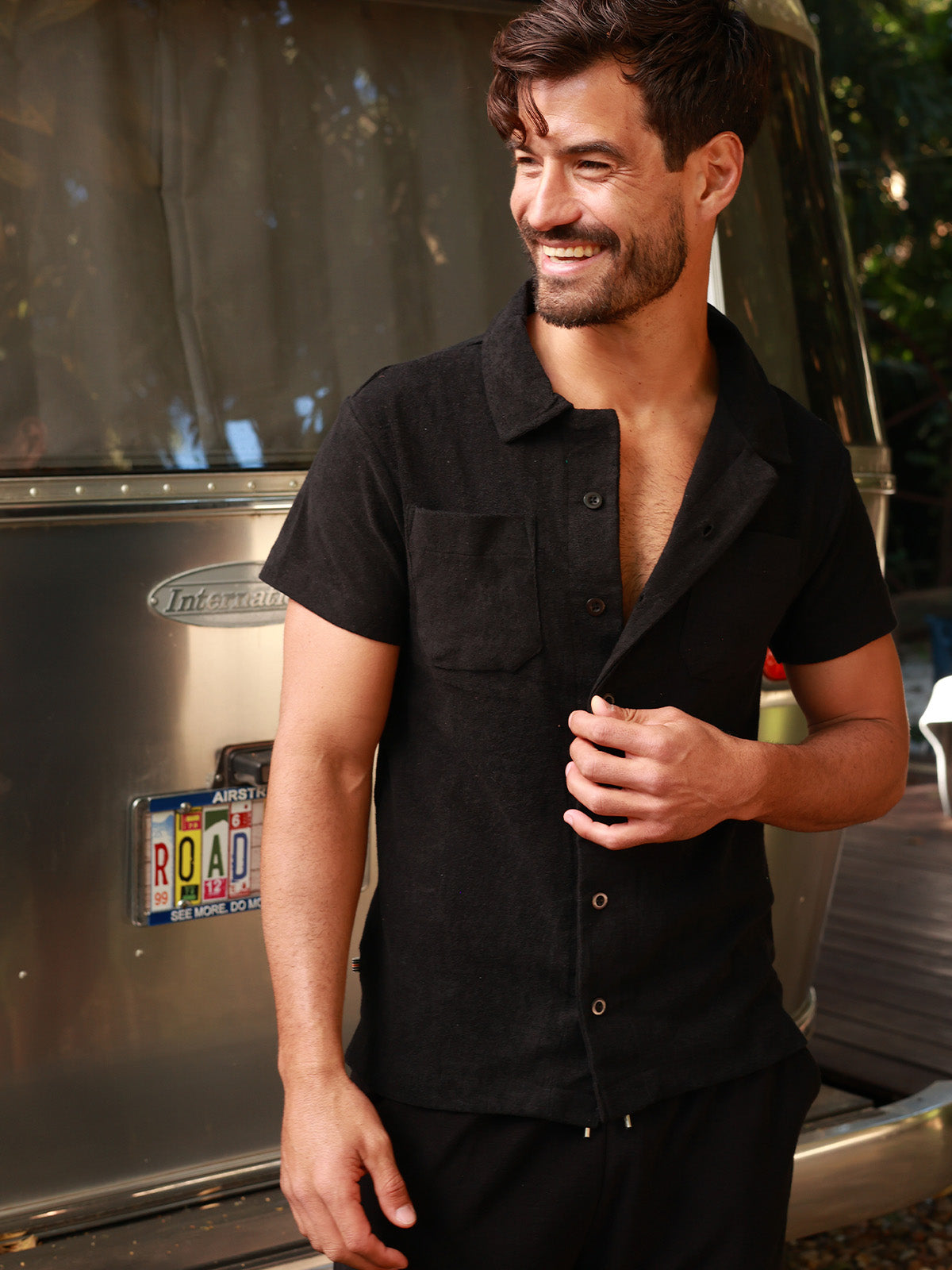 Towel Tshirt - Camisa de Toalla Negra Para Hombre