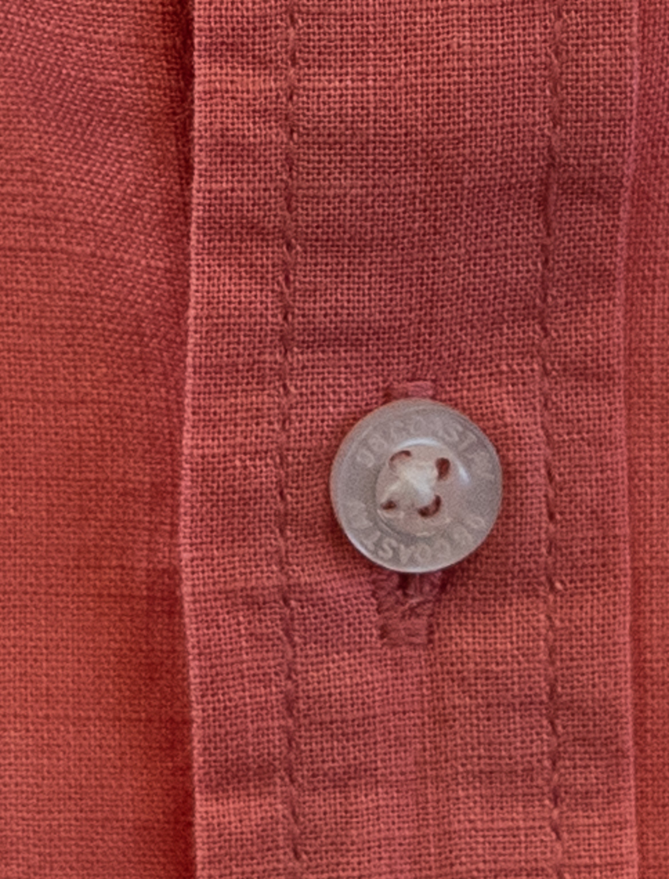 Camisa rosa para niño en algodón slub vista detalle