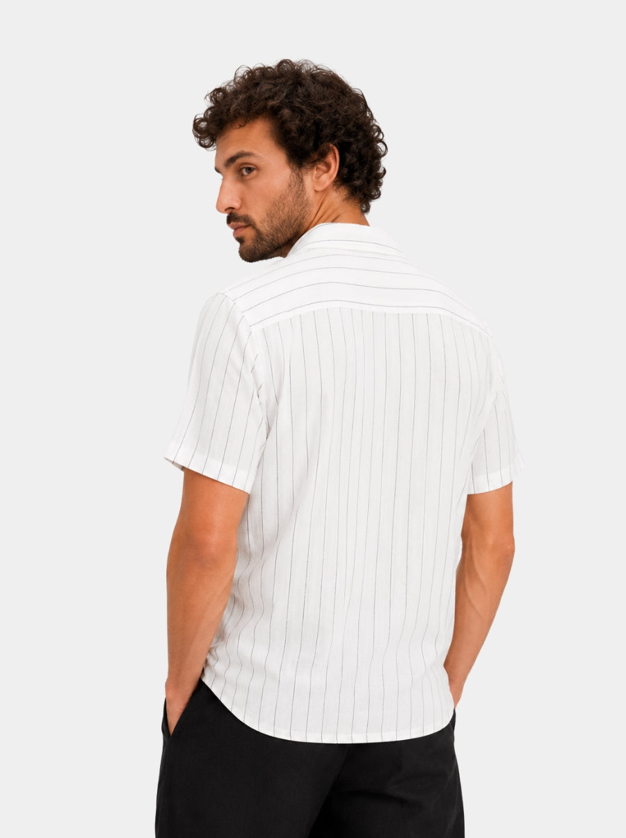 Camisa Hombre - Cuban Shirt Blanca - Wild Coast - 98 Coast Av. México