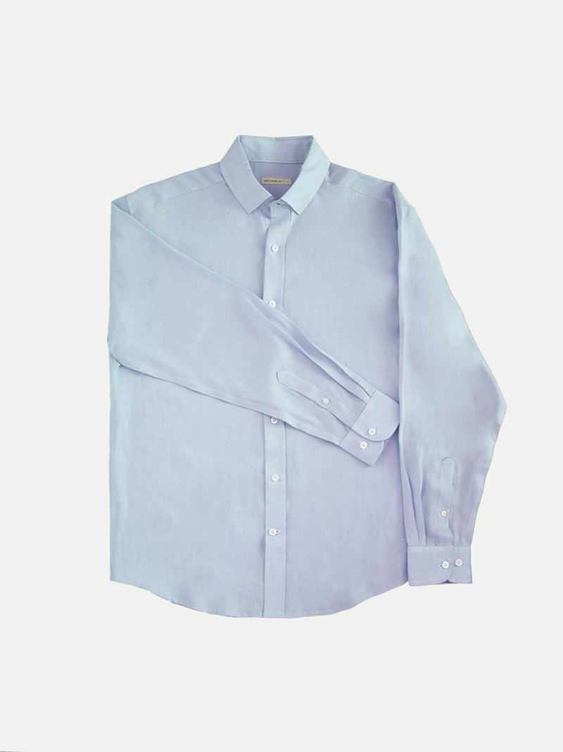 Camisa de Lino para Hombre - Manga Larga Light Blue - 100% Lino - 2022
