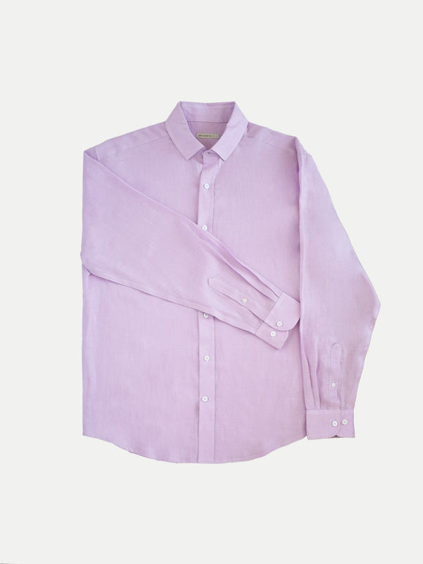 Camisa de Lino para Hombre - Manga Larga Purple - 100% Lino - 2022