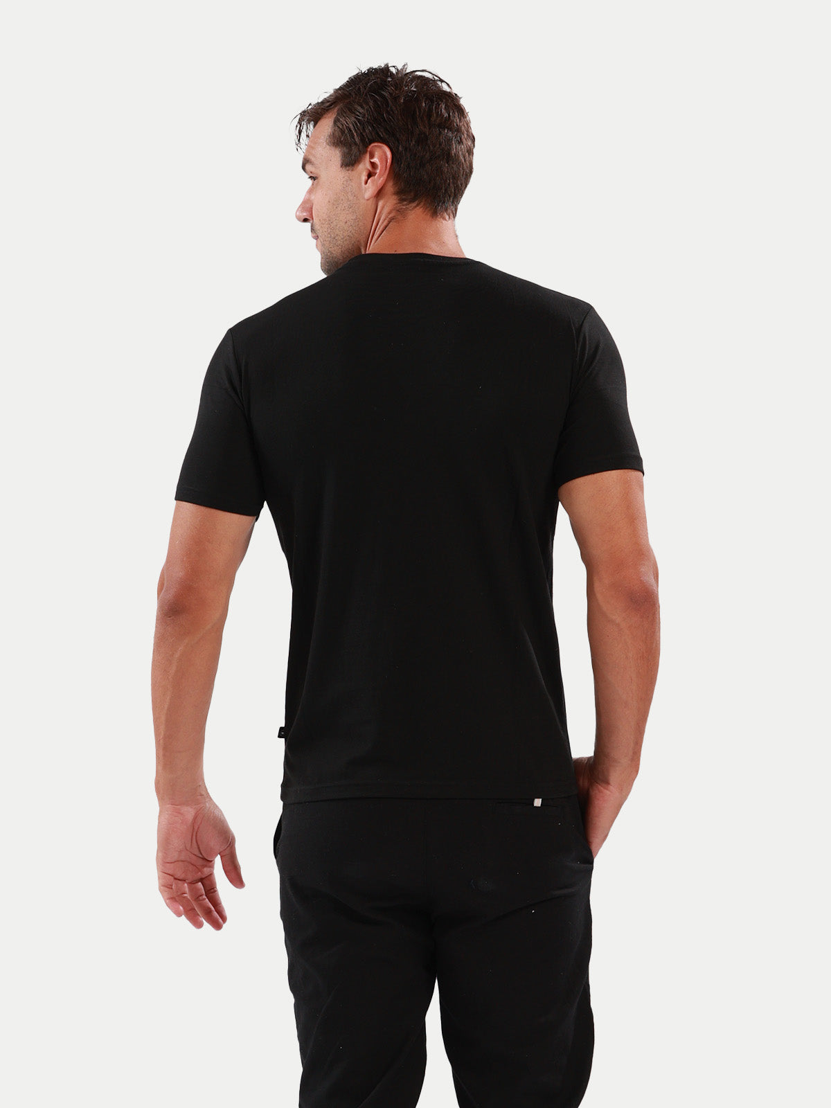Playera de algodón para hombre - Crown 98 Black - Diamond Finish